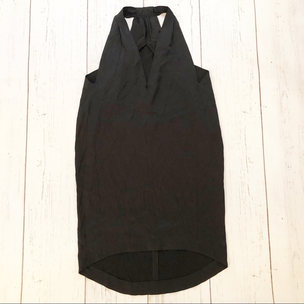 VPL black mini plunging v-neck dress small